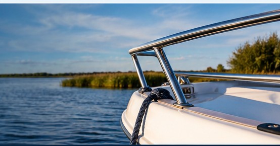 Boot op het Friese water